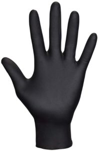 sas safety 66518 raven powder-free disposable black nitrile 6 mil gloves