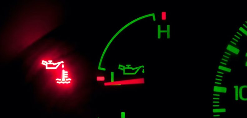 low oil pressure warning light at idle